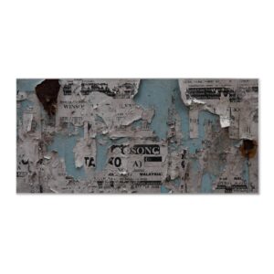 Banjado Magnettafel 78x37cm Magnetwand  Silber Aus Metall Magnetpinnwand Pinnwand Inkl. 4 Magnete Motiv Wand Mit Zeitungen