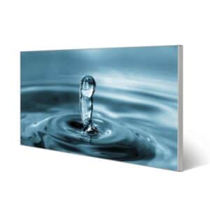 Banjado Magnettafel 78x37cm Magnetwand  Silber Aus Metall Magnetpinnwand Pinnwand Inkl. 4 Magnete Motiv Wassertropfen