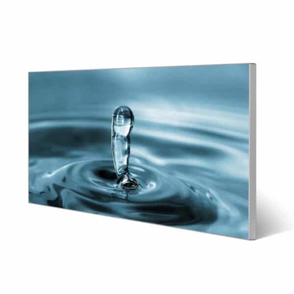 Banjado Magnettafel 78x37cm Magnetwand  Silber Aus Metall Magnetpinnwand Pinnwand Inkl. 4 Magnete Motiv Wassertropfen