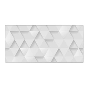 Banjado Magnettafel 78x37cm Magnetwand  Silber Aus Metall Magnetpinnwand Pinnwand Inkl. 4 Magnete Motiv Weisse Dreiecke