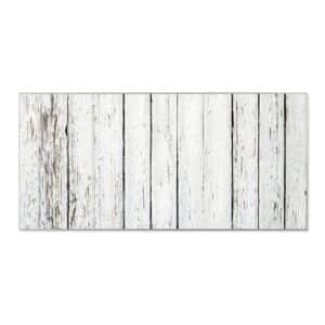 Banjado Magnettafel 78x37cm Magnetwand  Silber Aus Metall Magnetpinnwand Pinnwand Inkl. 4 Magnete Motiv Weißer Bretterzaun