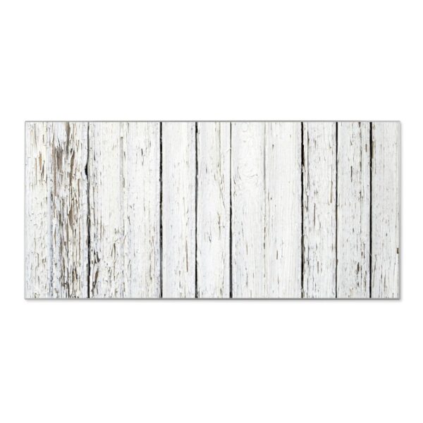 Banjado Magnettafel 78x37cm Magnetwand  Silber Aus Metall Magnetpinnwand Pinnwand Inkl. 4 Magnete Motiv Weißer Bretterzaun