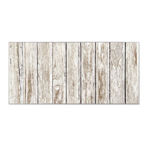 Banjado Magnettafel 78x37cm Magnetwand  Silber Aus Metall Magnetpinnwand Pinnwand Inkl. 4 Magnete Motiv Weißes Holz