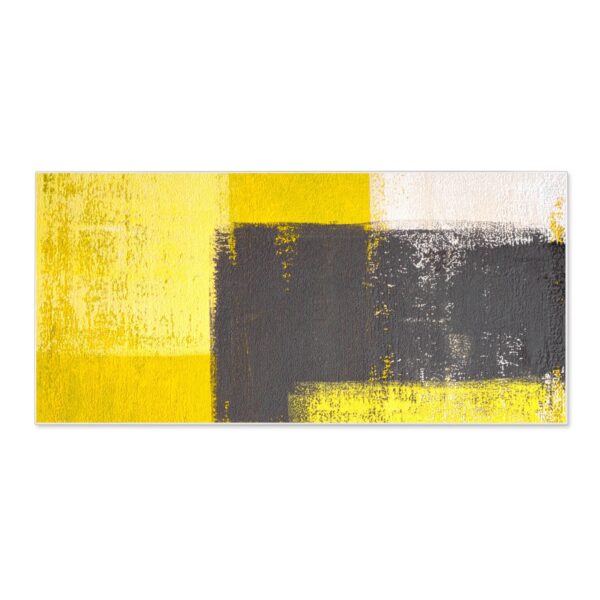 Banjado Magnettafel 78x37cm Magnetwand  Weiß Aus Metall Magnetpinnwand Pinnwand Inkl. 4 Magnete Motiv Abstrakt Gelb