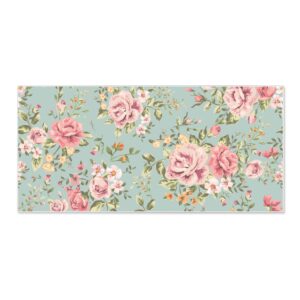 Banjado Magnettafel 78x37cm Magnetwand  Weiß Aus Metall Magnetpinnwand Pinnwand Inkl. 4 Magnete Motiv Altrosa Blume