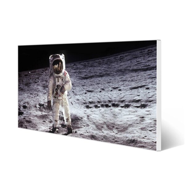 Banjado Magnettafel 78x37cm Magnetwand  Weiß Aus Metall Magnetpinnwand Pinnwand Inkl. 4 Magnete Motiv Astronaut