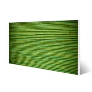 Banjado Magnettafel 78x37cm Magnetwand  Weiß Aus Metall Magnetpinnwand Pinnwand Inkl. 4 Magnete Motiv Bambus Grün