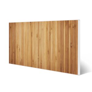 Banjado Magnettafel 78x37cm Magnetwand  Weiß Aus Metall Magnetpinnwand Pinnwand Inkl. 4 Magnete Motiv Bambusholz