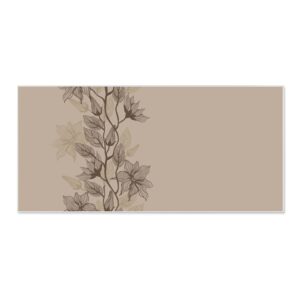 Banjado Magnettafel 78x37cm Magnetwand  Weiß Aus Metall Magnetpinnwand Pinnwand Inkl. 4 Magnete Motiv Baumwollblüte Monochrom