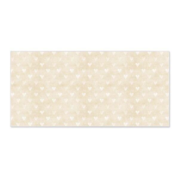 Banjado Magnettafel 78x37cm Magnetwand  Weiß Aus Metall Magnetpinnwand Pinnwand Inkl. 4 Magnete Motiv Beige Herzen