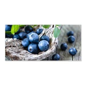 Banjado Magnettafel 78x37cm Magnetwand  Weiß Aus Metall Magnetpinnwand Pinnwand Inkl. 4 Magnete Motiv Blaubeeren