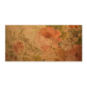Banjado Magnettafel 78x37cm Magnetwand  Weiß Aus Metall Magnetpinnwand Pinnwand Inkl. 4 Magnete Motiv Blumen Antik
