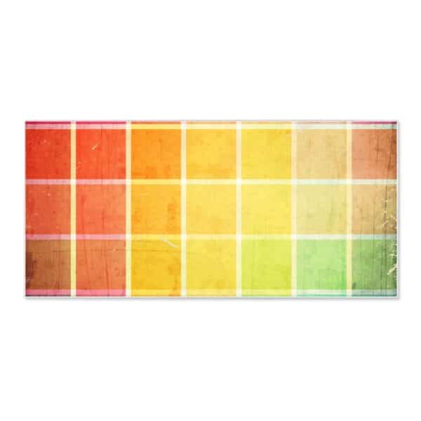 Banjado Magnettafel 78x37cm Magnetwand  Weiß Aus Metall Magnetpinnwand Pinnwand Inkl. 4 Magnete Motiv Bunte Glasbausteine
