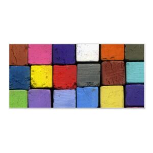 Banjado Magnettafel 78x37cm Magnetwand  Weiß Aus Metall Magnetpinnwand Pinnwand Inkl. 4 Magnete Motiv Bunte Kreide