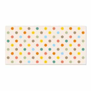 Banjado Magnettafel 78x37cm Magnetwand  Weiß Aus Metall Magnetpinnwand Pinnwand Inkl. 4 Magnete Motiv Bunte Punkte