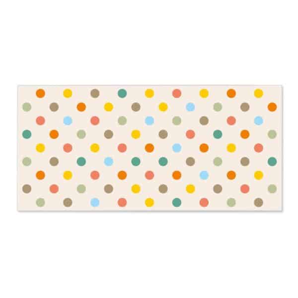 Banjado Magnettafel 78x37cm Magnetwand  Weiß Aus Metall Magnetpinnwand Pinnwand Inkl. 4 Magnete Motiv Bunte Punkte