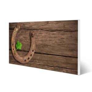 Banjado Magnettafel 78x37cm Magnetwand  Weiß Aus Metall Magnetpinnwand Pinnwand Inkl. 4 Magnete Motiv Doppeltes Glück