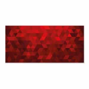 Banjado Magnettafel 78x37cm Magnetwand  Weiß Aus Metall Magnetpinnwand Pinnwand Inkl. 4 Magnete Motiv Dreiecke Rot