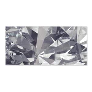Banjado Magnettafel 78x37cm Magnetwand  Weiß Aus Metall Magnetpinnwand Pinnwand Inkl. 4 Magnete Motiv Facetten Monochrome