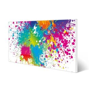 Banjado Magnettafel 78x37cm Magnetwand  Weiß Aus Metall Magnetpinnwand Pinnwand Inkl. 4 Magnete Motiv Farbspritzer