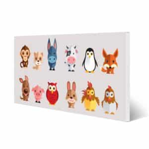 Banjado Magnettafel 78x37cm Magnetwand  Weiß Aus Metall Magnetpinnwand Pinnwand Inkl. 4 Magnete Motiv Freunde