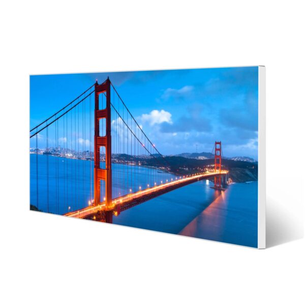 Banjado Magnettafel 78x37cm Magnetwand  Weiß Aus Metall Magnetpinnwand Pinnwand Inkl. 4 Magnete Motiv Golden Gate Bridge