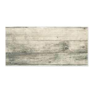 Banjado Magnettafel 78x37cm Magnetwand  Weiß Aus Metall Magnetpinnwand Pinnwand Inkl. 4 Magnete Motiv Graue Planken