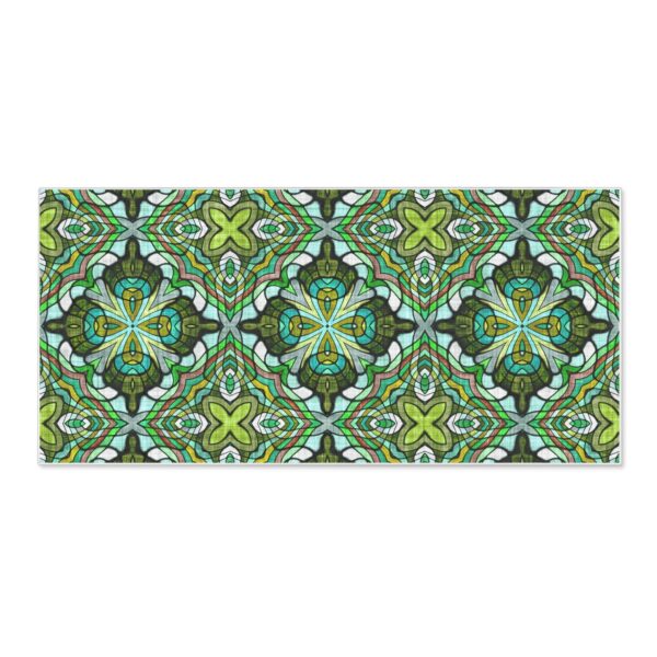 Banjado Magnettafel 78x37cm Magnetwand  Weiß Aus Metall Magnetpinnwand Pinnwand Inkl. 4 Magnete Motiv Grünes Muster