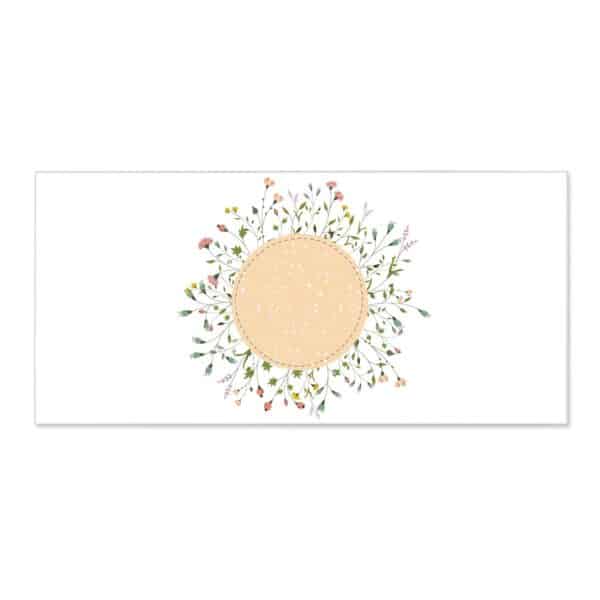 Banjado Magnettafel 78x37cm Magnetwand  Weiß Aus Metall Magnetpinnwand Pinnwand Inkl. 4 Magnete Motiv Hibiskus Kreis