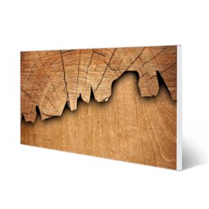 Banjado Magnettafel 78x37cm Magnetwand  Weiß Aus Metall Magnetpinnwand Pinnwand Inkl. 4 Magnete Motiv Holz