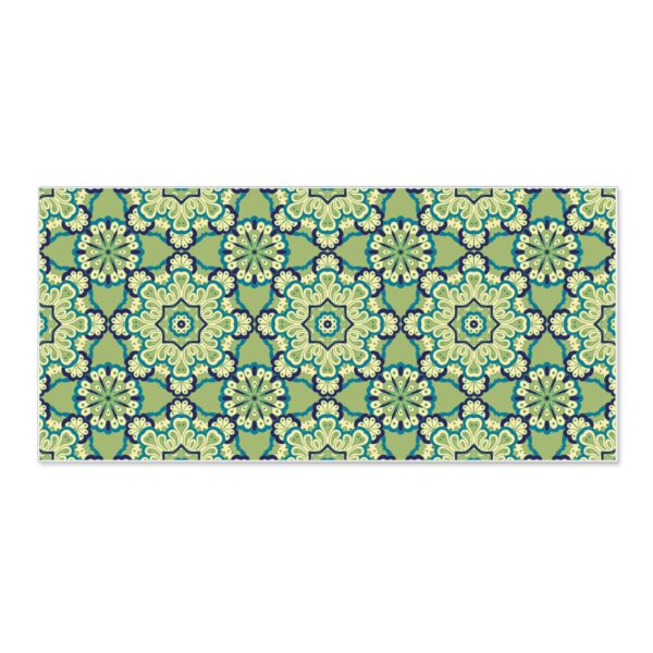 Banjado Magnettafel 78x37cm Magnetwand  Weiß Aus Metall Magnetpinnwand Pinnwand Inkl. 4 Magnete Motiv Kaleidoscop Grün