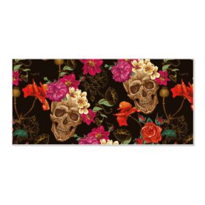 Banjado Magnettafel 78x37cm Magnetwand  Weiß Aus Metall Magnetpinnwand Pinnwand Inkl. 4 Magnete Motiv Los Dias De Muertos