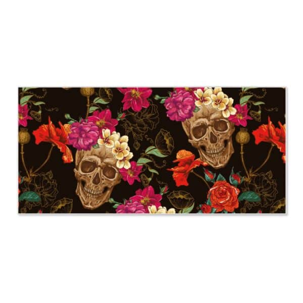Banjado Magnettafel 78x37cm Magnetwand  Weiß Aus Metall Magnetpinnwand Pinnwand Inkl. 4 Magnete Motiv Los Dias De Muertos