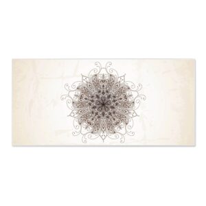 Banjado Magnettafel 78x37cm Magnetwand  Weiß Aus Metall Magnetpinnwand Pinnwand Inkl. 4 Magnete Motiv Mehendi