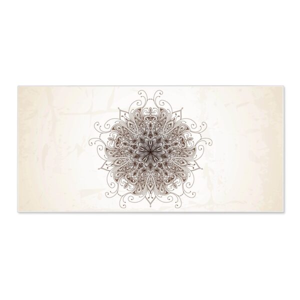 Banjado Magnettafel 78x37cm Magnetwand  Weiß Aus Metall Magnetpinnwand Pinnwand Inkl. 4 Magnete Motiv Mehendi