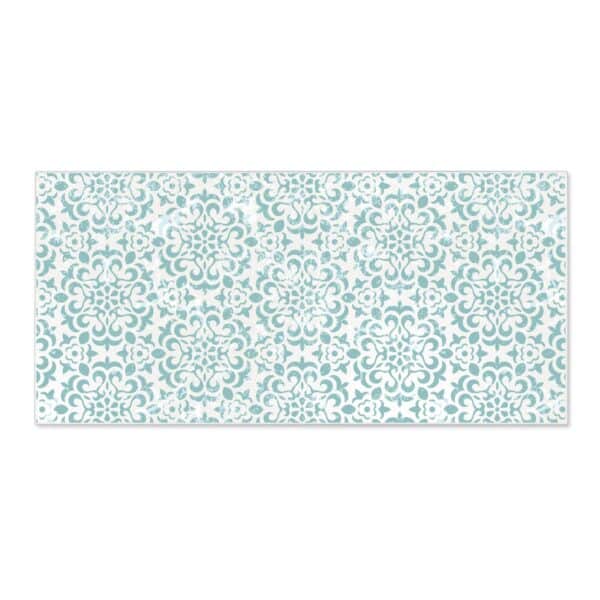 Banjado Magnettafel 78x37cm Magnetwand  Weiß Aus Metall Magnetpinnwand Pinnwand Inkl. 4 Magnete Motiv Muster Getupft Blau