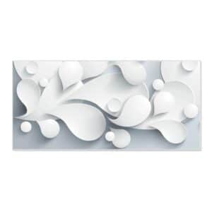 Banjado Magnettafel 78x37cm Magnetwand  Weiß Aus Metall Magnetpinnwand Pinnwand Inkl. 4 Magnete Motiv Papiertropfen