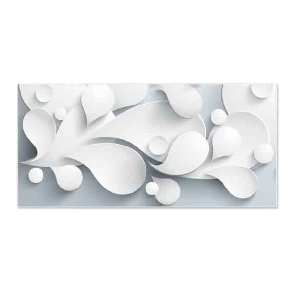 Banjado Magnettafel 78x37cm Magnetwand  Weiß Aus Metall Magnetpinnwand Pinnwand Inkl. 4 Magnete Motiv Papiertropfen