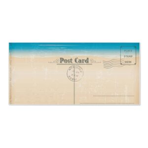 Banjado Magnettafel 78x37cm Magnetwand  Weiß Aus Metall Magnetpinnwand Pinnwand Inkl. 4 Magnete Motiv Postkarte