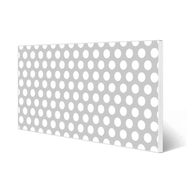 Banjado Magnettafel 78x37cm Magnetwand  Weiß Aus Metall Magnetpinnwand Pinnwand Inkl. 4 Magnete Motiv Punkte Grau
