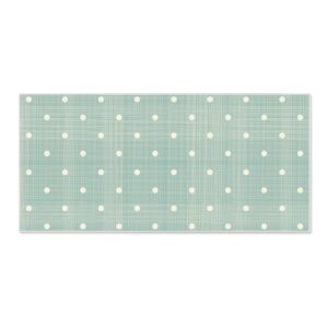 Banjado Magnettafel 78x37cm Magnetwand  Weiß Aus Metall Magnetpinnwand Pinnwand Inkl. 4 Magnete Motiv Punkte Lindgrün