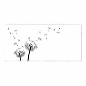 Banjado Magnettafel 78x37cm Magnetwand  Weiß Aus Metall Magnetpinnwand Pinnwand Inkl. 4 Magnete Motiv Pusteblume 2