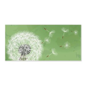 Banjado Magnettafel 78x37cm Magnetwand  Weiß Aus Metall Magnetpinnwand Pinnwand Inkl. 4 Magnete Motiv Pusteblume 3