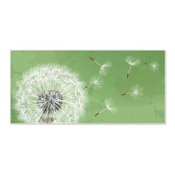 Banjado Magnettafel 78x37cm Magnetwand  Weiß Aus Metall Magnetpinnwand Pinnwand Inkl. 4 Magnete Motiv Pusteblume 3