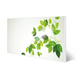 Banjado Magnettafel 78x37cm Magnetwand  Weiß Aus Metall Magnetpinnwand Pinnwand Inkl. 4 Magnete Motiv Ranke Gelb Weiß