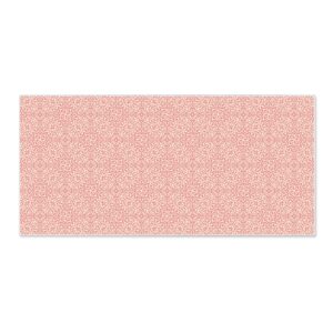 Banjado Magnettafel 78x37cm Magnetwand  Weiß Aus Metall Magnetpinnwand Pinnwand Inkl. 4 Magnete Motiv Rosa Arabesque