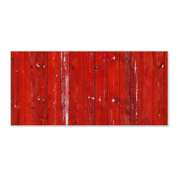 Banjado Magnettafel 78x37cm Magnetwand  Weiß Aus Metall Magnetpinnwand Pinnwand Inkl. 4 Magnete Motiv Rote Holzlatten