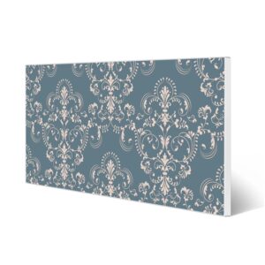 Banjado Magnettafel 78x37cm Magnetwand  Weiß Aus Metall Magnetpinnwand Pinnwand Inkl. 4 Magnete Motiv Royal Creme Blau