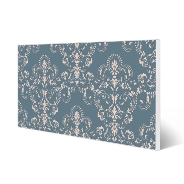 Banjado Magnettafel 78x37cm Magnetwand  Weiß Aus Metall Magnetpinnwand Pinnwand Inkl. 4 Magnete Motiv Royal Creme Blau