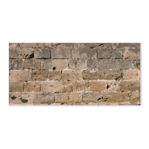 Banjado Magnettafel 78x37cm Magnetwand  Weiß Aus Metall Magnetpinnwand Pinnwand Inkl. 4 Magnete Motiv Steinwand Antik